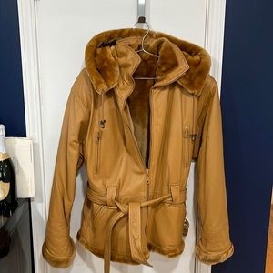 Wilda Genuine Leather Jacket Tan